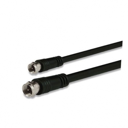 Rg6 cable coaxil, 1.8 m, Negro